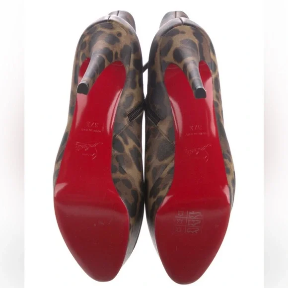 Christian Louboutin Printed Leather Booties